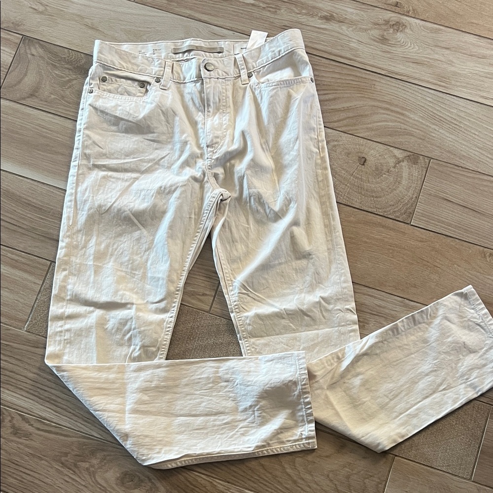 Banana Republic Men's Cream Slim Jeans